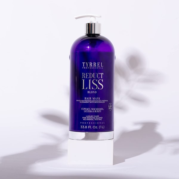Tyrrel Professional Reduct Liss Blond Brazilian Keratin Treatment. One Single Step Frizzy Free for Progressive Brush Hair Straightening, Volume Reducer, Smoothing System