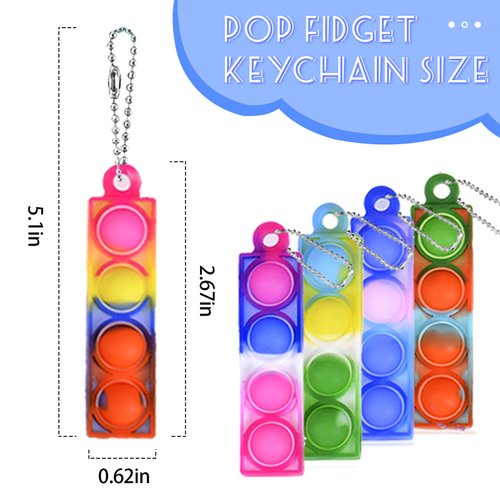 75Pcs Party Favors for Kids 3-5 4-8 Fidget Toys Bulk Mini Pop Keychain Sensory Toys Stocking Stuffers Birthday Carnival Treasure Classroom Prizes Toddler Toys Stress Relief toys