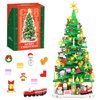 Wowok Christmas Building Blocks Toy - Christmas Tree Building Set, 1102 Pieces Mini Building Blocks for Kids Adult, for Teens Girls Boys Christmas Party Home Decoration