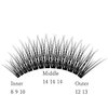IECILI Individual Lashes/Lash Clusters 480pcs 8-14mm Cluster Eyelash Extensions /12 Roots/C Curl /0.10mm Cluster Lashes/Faux Mink Lash Extensions (C Curl, Fishtail Lashes-0.10mm)