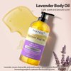 PHATOIL Lavender Body Oil with Pump, 260 ml (8.8 fl.oz) Premium Quality Massage Oil, Versatile Skin Care, Blends of Natural Plant Oils and Essential Oils