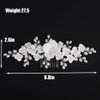 Rumtock White Flower and Pearl Hair Comb for Brides Wedding Women Handmade Hair Accessories Vintage Jewelry
