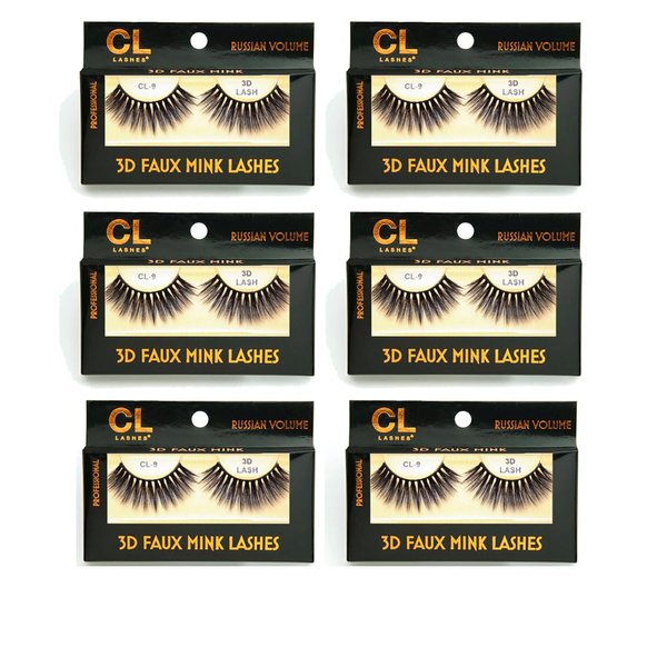 CL 3D Faux Mink Lashes 6 PACK (#9 (6 packs))