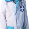 StoryBook Wishes Toddler Doctor Coat & Face Mask for Toddler Doctor Costume | Toddler Doctor Dress Up | Blue and White - For Ages 2-4