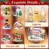 itshWOee Christmas Ornaments Building Set with Light, 6 Pack Christmas Tree Décor with Santa Claus Elk Nutcracker Penguin Building Toys, Christmas Party Gifts for Kids Boys and Girls Aged 6+