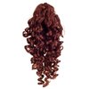 SWACC 12-Inch Short Screw Curls Claw Clip Ponytail Extensions Synthetic Clip in Drawstring Curly Ponytail Hairpiece Jaw Clip Hair Extension (Copper Red)