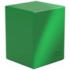 Ultimate Guard Boulder Solid 100+, Deck Case for 100 Double-Sleeved TCG Cards, Green, Secure & Durable Storage for Trading Card Games, No Transparency