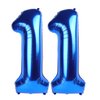 Navy Blue Number 11 Balloon 40 inch, 11 Number Balloon, 11th Navy Blue Birthday Decorations, 11 Year Old Girls Boys Blue Party Supplies