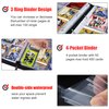 400 Pockets Soccer Card Binder for Soccer Trading Cards Collectors,Portable Waterproof Soccer Card Storage Bag with Removable Sleeves,Compatible with Sports TCG Soccer Cards 2024-2025