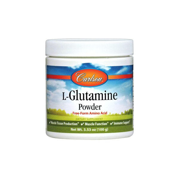 Carlson - L-Glutamine Powder, Free-Form Amino Acid, 3 g, Muscle Tissue Production & Function, Immune Support, 3.53 oz (100 g)
