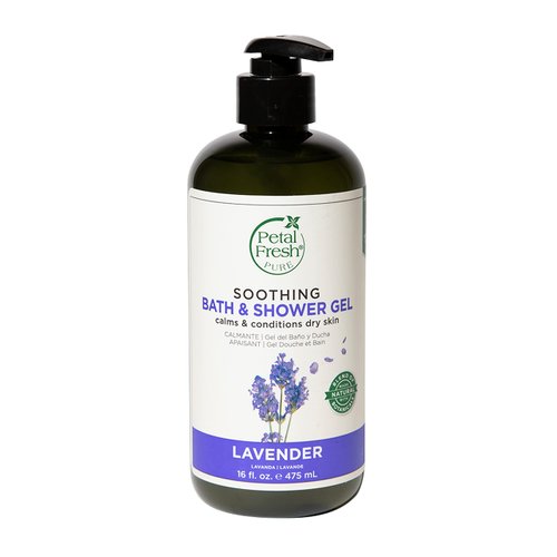 Petal Fresh Pure Soothing Bath and Shower Gel Lavender, Instantly Calming, Lasting Nourishment, Vegan and Cruelty Free, 16 Fl oz