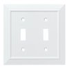 Franklin Brass W35244-PW-C Classic Architecture Wall Plate, Pure White Double Switch Cover Switch Cover, 1-Pack.