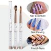 Shine Chance Acrylic Nail Brush Size 8, 100% Real Kolinsky Art Nail Brush for Acrylic Powder Application, Handmade Women Manicure Nail Extension Tool for Professional DIY Home Salon and Beginners