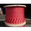 Sailboat Rigging Rope 1/4" x 100' Red/White Double Braided Polyester Dacron Sheet Halyard Line
