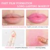 BINGBRUSH 2 Pcs Crystal Flower Jelly Color Changing Lipstick,Long Lasting Lip Care Moisturizer Lip Balm Magic Lip Gloss Lip Tint Stain Matte Makeup Lipstick (01#Pink&02#Rose red)