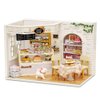 piberagi DIY Miniature Dollhouse Kit with Furniture, 1:24 Scale Creative Room Mini Wooden Doll House Accessories Plus Dust Proof for Kids Teens Adults(Cake Diary)