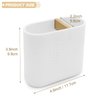 Toothbrush Holder with Bamboo Divider,Detachable for Easy Cleaning Multi-Functional Storage,2 Slots Electric Toothbrush and Toothpaste Organizer Caddy for Bathroom Vanity,Sink,Countertop (White)