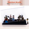 WETANBR Medium-Sized Miniature Display Case for Figures, 4 Pack Building Block Display Cases for Collectibles, Acrylic Display Storage Box, Gift for Action Figure & Miniatures Toys Lovers