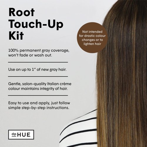 dpHUE Root Touch-Up Kit, Light Brown - Permanent Hair Color for Gray Coverage - Includes Two Applications - Paraben, SLS & SLES Sulfate Free - Leaping Bunny Certified