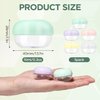 RONRONS Leak Proof Mini Travel Jars, Travel Containers for Creams with Lids and Labels, Travel Bottles Lip Balm Cosmetic for Jewelry Case Toiletries Moisturizer Plastic Small Jar 5 Pcs 10ml