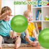 GCQJOQ 2 Pcs 9 Inch Inflatable Bouncy Balls with Hand Air Pump for Indoor Outdoor Play Balls (Green)