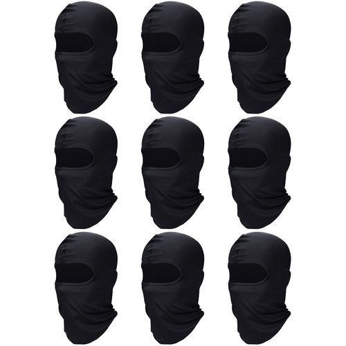 9 Pieces ski mask for Men Full face mask shiesty mask Balaclava pasamontañas Hombre for Outdoor Use Black