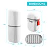 VITVITI White Toothbrush Travel Case, Portable Travel Soap Container Dish Tray, Portable 7.88 inch Toothpaste Travel Toothbrush Holder with Cover for Trip/Bathroom/Camping