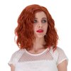 Aicos Short Curly Orange Wig, Heat Resistant 35cm Fashion Ginger Red Wig, Synthetic Curly Auburn Bob Wig Suit for Daily Dress Carnival Party Masquerade Cosplay, Curly Orange Wig with a free Wig Cap
