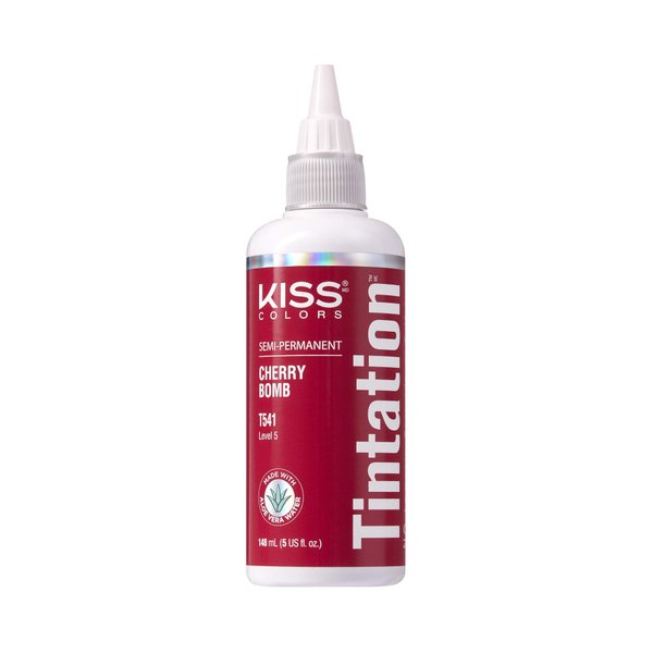 Kiss Tintation Semi-Permanent Hair Color Treatment 148 mL (5 US fl.oz) (Cherry Bomb)
