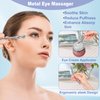 Reusable Eye Patches, 2 Pairs Silicone Under Eye Patches for Fine Lines & Dark Circles with Metal Eye Cream Applicator, Visible Metal Case