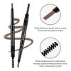 JIALII Waterproof eyebrow pencil Professional makeup eyebrow pencil Auto-rotating eyebrow pencil Double-ended eyebrow pencil (04#Light Brown)