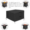 TheElves Fire Pit Cover,28 Inch Patio Fire Pit Covers Square Gas Firepit Table Cover for Outdoor Propane Fire Pit - 28x28x25inch