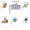 Gyufise 21Pcs Space Cupcake Toppers Planet Rocket Spaceship Trip to the Moon Space Birthday Cake Toppers for Universe Outer Space Theme Baby Shower Kids Birthday Party Decorations Supplies