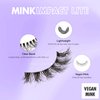 I-ENVY Mink Impact Lite - 100% 3D Mink-Like Vegan Lashes, Lightweight & Comfortable, Natural Fluffy, Invisible Band, All-Day Wear Undetectable False Eyelashes
