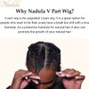 Nadula V Part Kinky Curly Wigs Human Hair No Leave Out Upgraded U Part Wigs for Women Affordable 4C Afro Curly Vpart Wigs Clip in Half Wig Beginner Friendly 150% Density Natural Color 16inch
