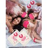 Bunnycool 24 Pcs Sleepover Party Supplies Birthday Party Favor with Satin Eye Mask Satin Hair Scrunchies(Rose Red)