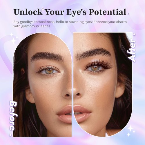 SIILUUGO DIY Lash Extensions Kit 280PCS Individual Lashes Clusters,9-16mm MIX 40D Fluffy and Natural False Eyelashes,with Lash Bond and Seal,Tweezers Applicator For Wispy Pestañas Pelo a Pelo At Home