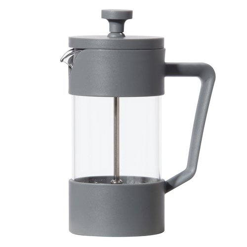 Oggi French Press Coffee Maker (12oz)- Borosilicate Glass, Coffee Press, Single Cup French Press, 3 cup Capacity, Charcoal