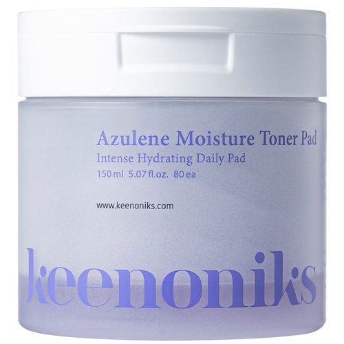 Keenoniks Moisturizing Toner Pads for Face - Azulene Moisturizer Facial Essence & Hydrating Sheet Masks Pads helps Skin Barrier, hydrating Skincare for Dry, Sensitive Skin Toner - 80ea (5.07 Oz)