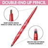 FOCALLURE NOT YOUR Sweetheart Lip Liner, Duo-head Lip Liner Pencil with Brush, Ultra Fine Lip Pencil, Smooth, Define, Shape & Fill Lips, #05 NOT TODAY