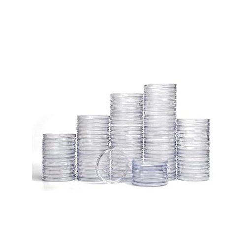 200 Pcs 25 mm Coin Holder Capsules Clear Round Plastic Coin Container Case for Coin Collection Supplies
