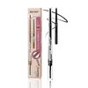 Music Flower Eyebrow Pencil,Portable 3 in 1 Eyebrow Shaping Enhancing Kit with Brow Trimmer & Brow Brush + Replaceable Brow Refills (Black)