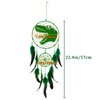 Basumee Dinosaur Dream Catcher for Kids Feather Dream Catchers Handmade Home Décor Wall Hanging with Double Ring for Nursery Bedroom Boy Birthday Gift, Green