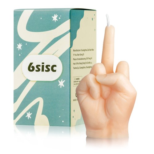 6sisc Middle Finger Scented Candle Danish Pastel Room Aesthetic Decor Pine Aromatherapy Candles Natural Soy Wax Hand Gesture Fragrance Candle for Home Bedroom Supplies Teen Birthday Gifts Flesh Color
