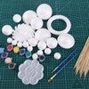 FFchuanhe 72 Pcs Solar System Model Foam Balls Kit Includes Mixed Sizes Craft Foam Bamboo Sticks Color Pigments Paint Tray Palettes Picture Plate Painting Brushes for School Science Projects