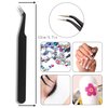 Kaychan Rhinestone Picker Tool 2 Acrylic Handle Rhinestones Applicator Dual-Ended DIY Nail Art Tool with 4 Extra Wax Tips and 1 Tweezer