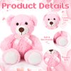 Aoriher 6 Pieces Bear Bulk Stuffed Animal Baby Shower Bear Plush Toys Soft Cute Bear Graduation Gifts Sleeping and Playing Decorations(Pink)