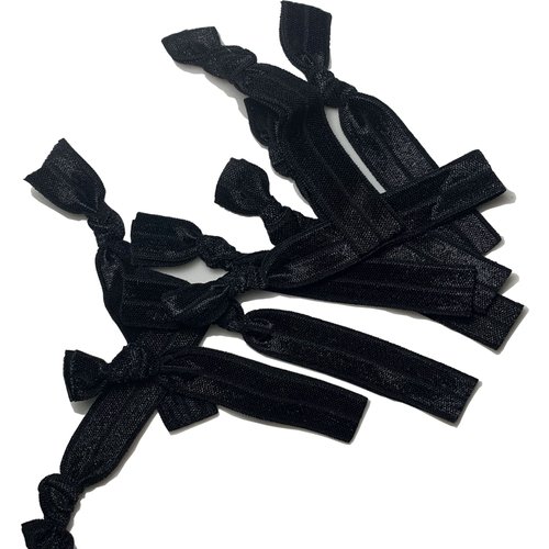 KoolMch Elastic Ribbon Hair Ties,no crease ponytail holder,for Girl and Women,suitable for fitness, yoga, and outdoor sports (Black,White, Silver gray) (black)