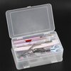 Double-Layer Nail Art Tool Storage Box Personal Box Storage Case for Nail Art Pens Nail Brush Container Case Manicure Nail Tools (White)
