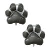 BIEUFBJI Dog Party Balloons Decorations, Grey Dog Paw Shaped Foil Balloons for Baby Shower Kids Birthday Pets Party Decorations(2Pcs)